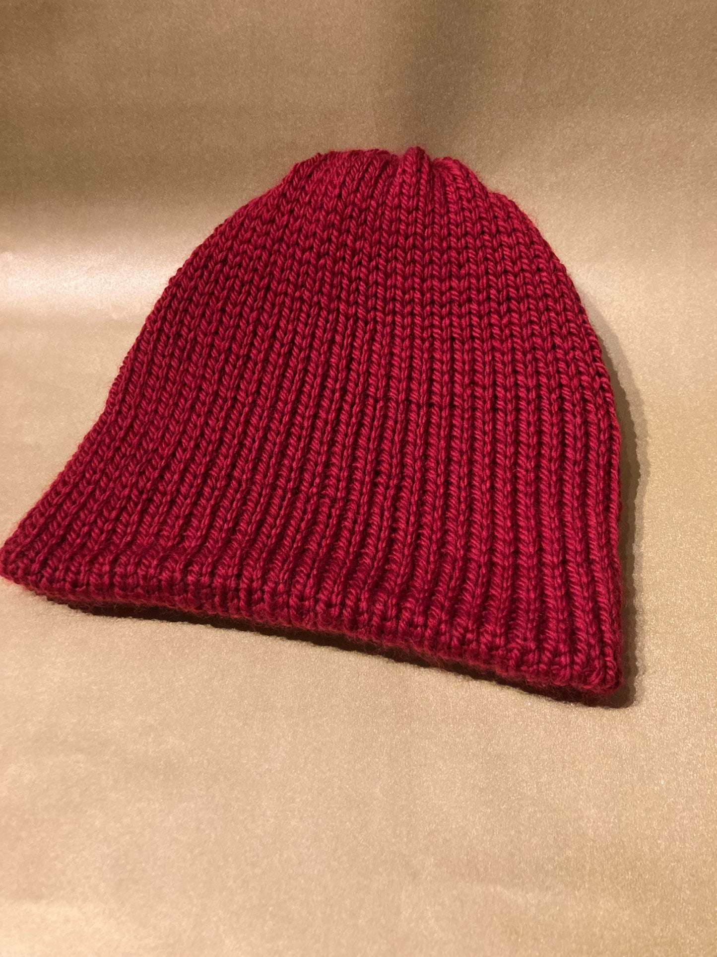 Handgestrickte Unisex Mütze aus Seide und Merino Schurwolle in Braun Meliert - AyWool