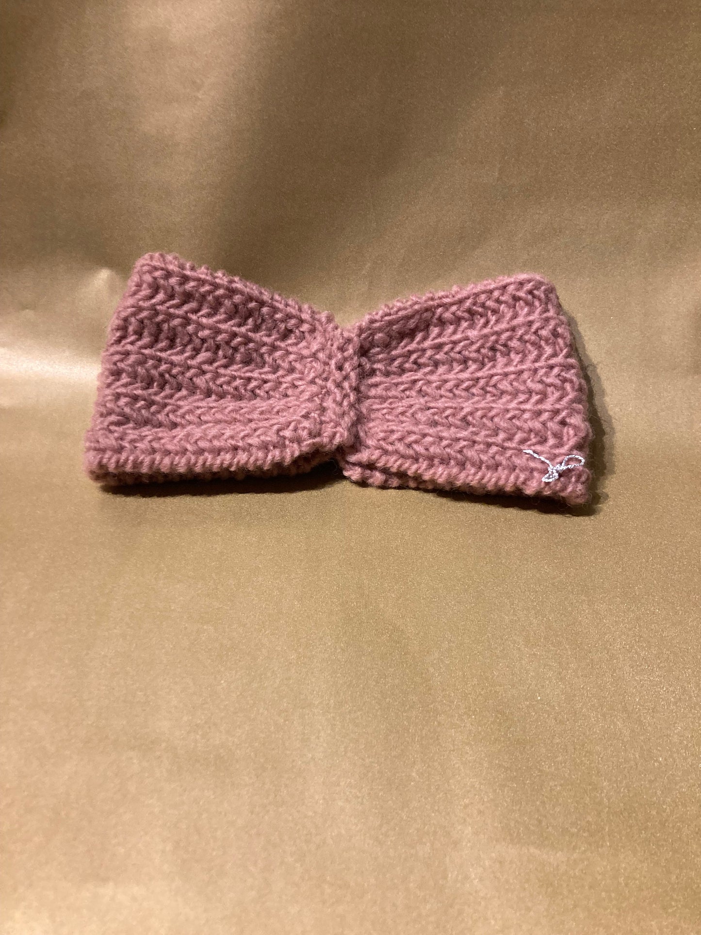 Handgestricktes Stirnband aus 100% Schurwolle in zartem Rosé - AyWool